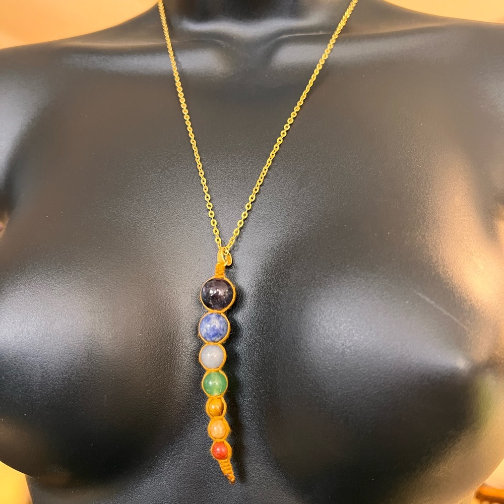 Gold Chakra Pendant Necklace